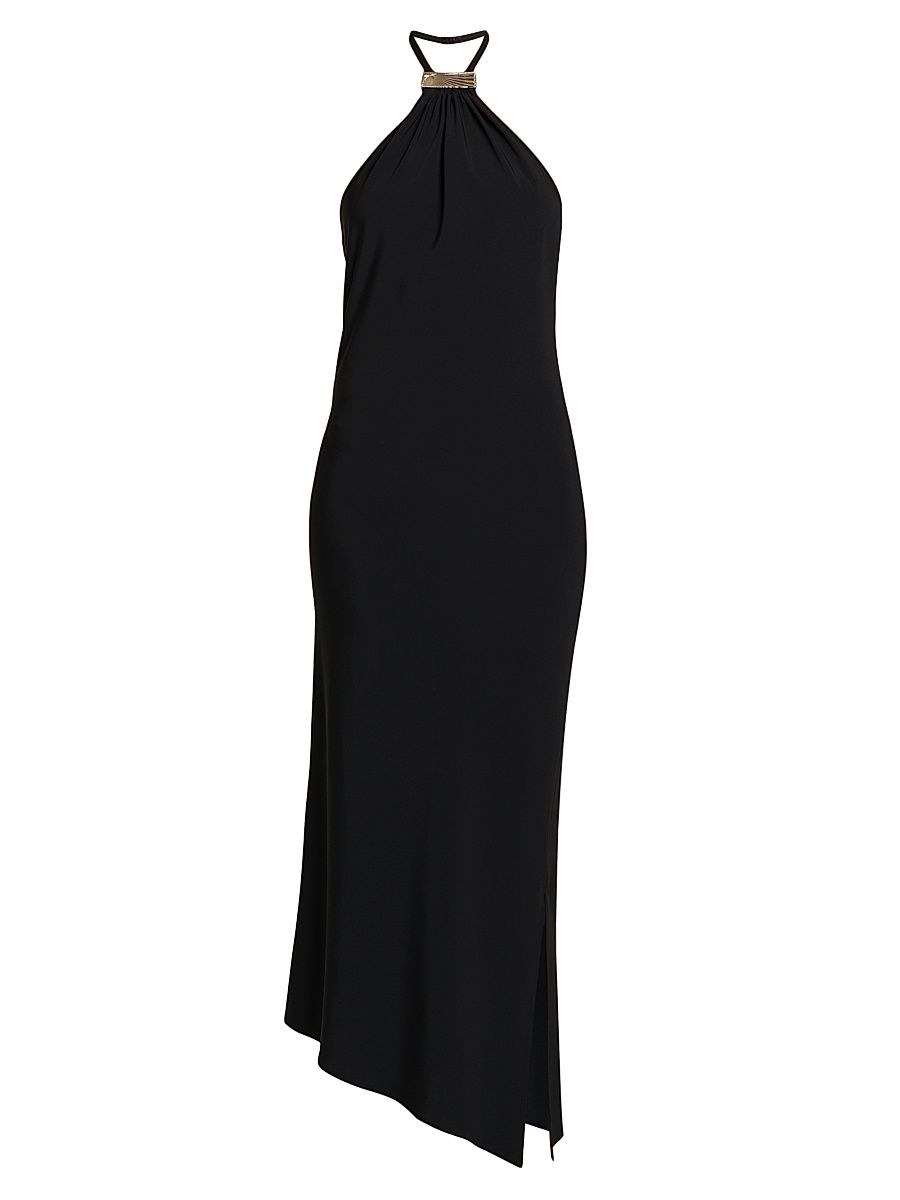 Women's Halter Cady Midi-Dress - Black - Size 4