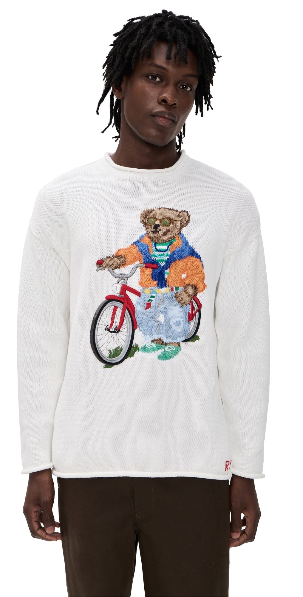 Polo Ralph Lauren Harbor Island Bear Rollneck Sweater Deckwash White XXL