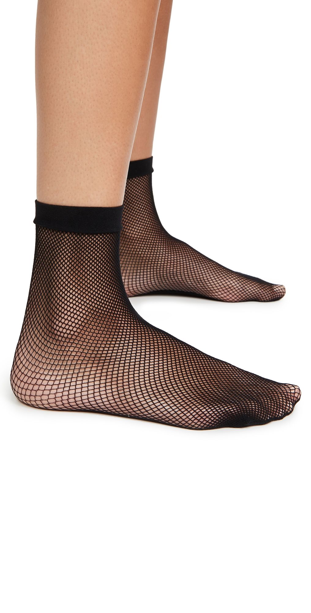 Stems Micro Fishnet Sneaker Socks Black One Size