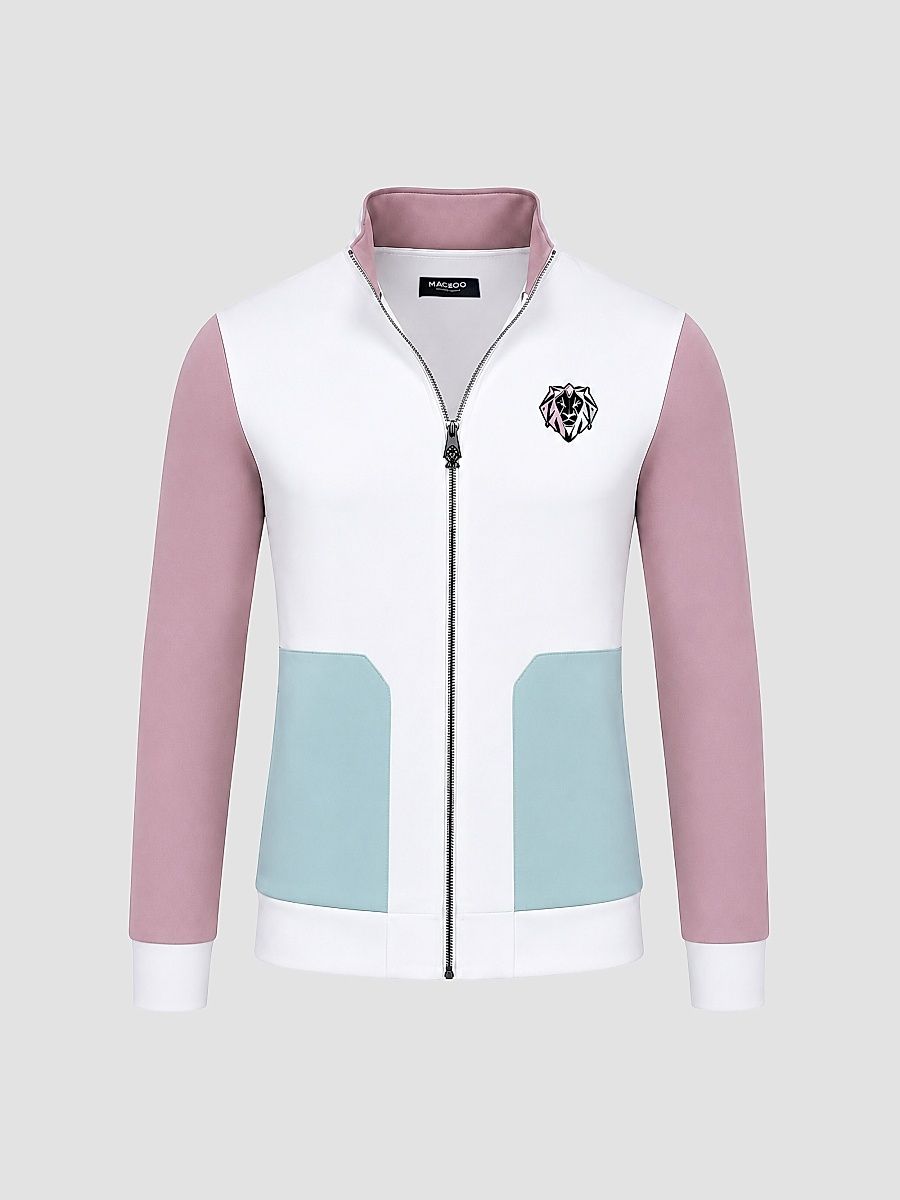 Men's Refined Zipper Sweatshirt - White - Size XXXXL