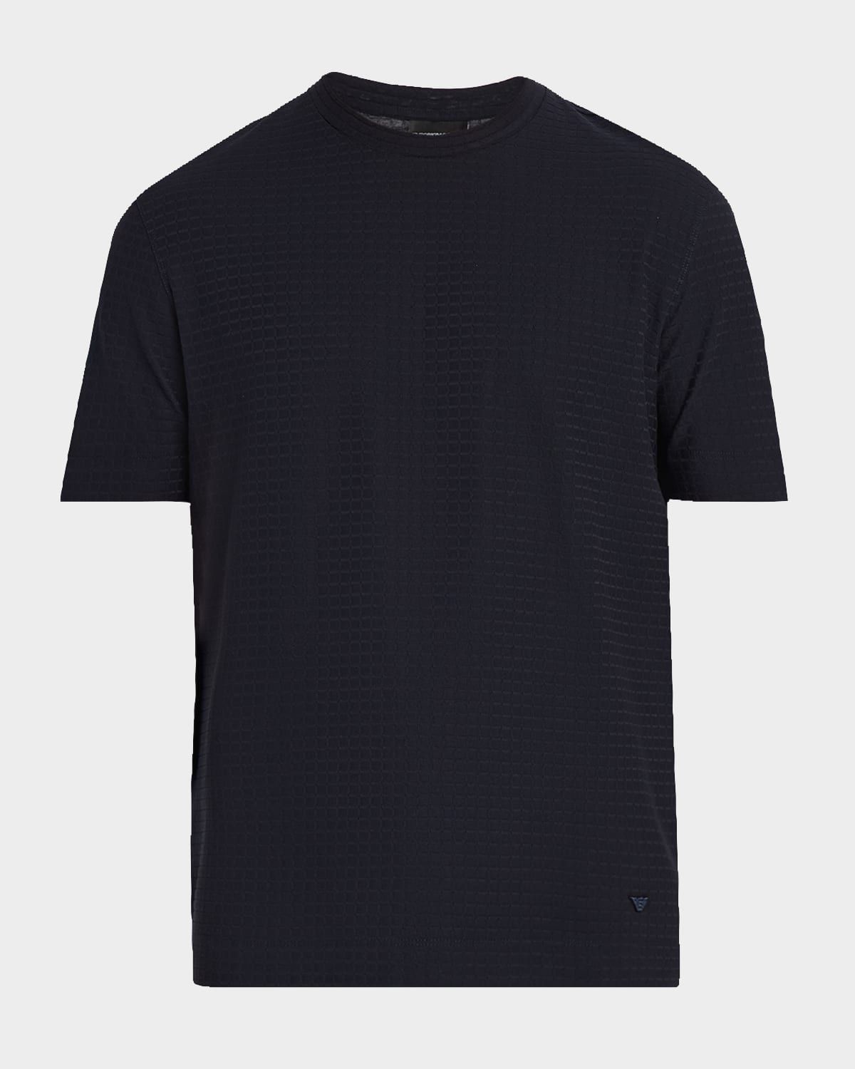 Men & apos;s Tonal Basketweave Crewneck T-Shirt