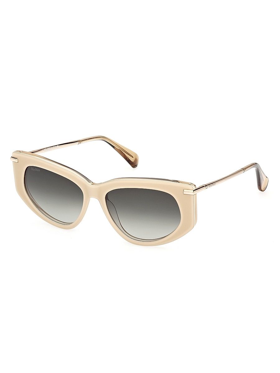 Women's Beth 54MM Round Sunglasses - Cream Green Gradient