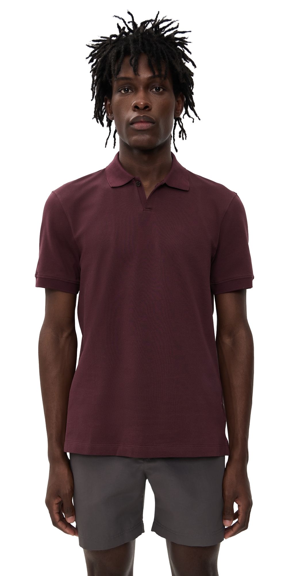 Orlebar Brown Bruno Short Sleeve Pique Polo Damson S