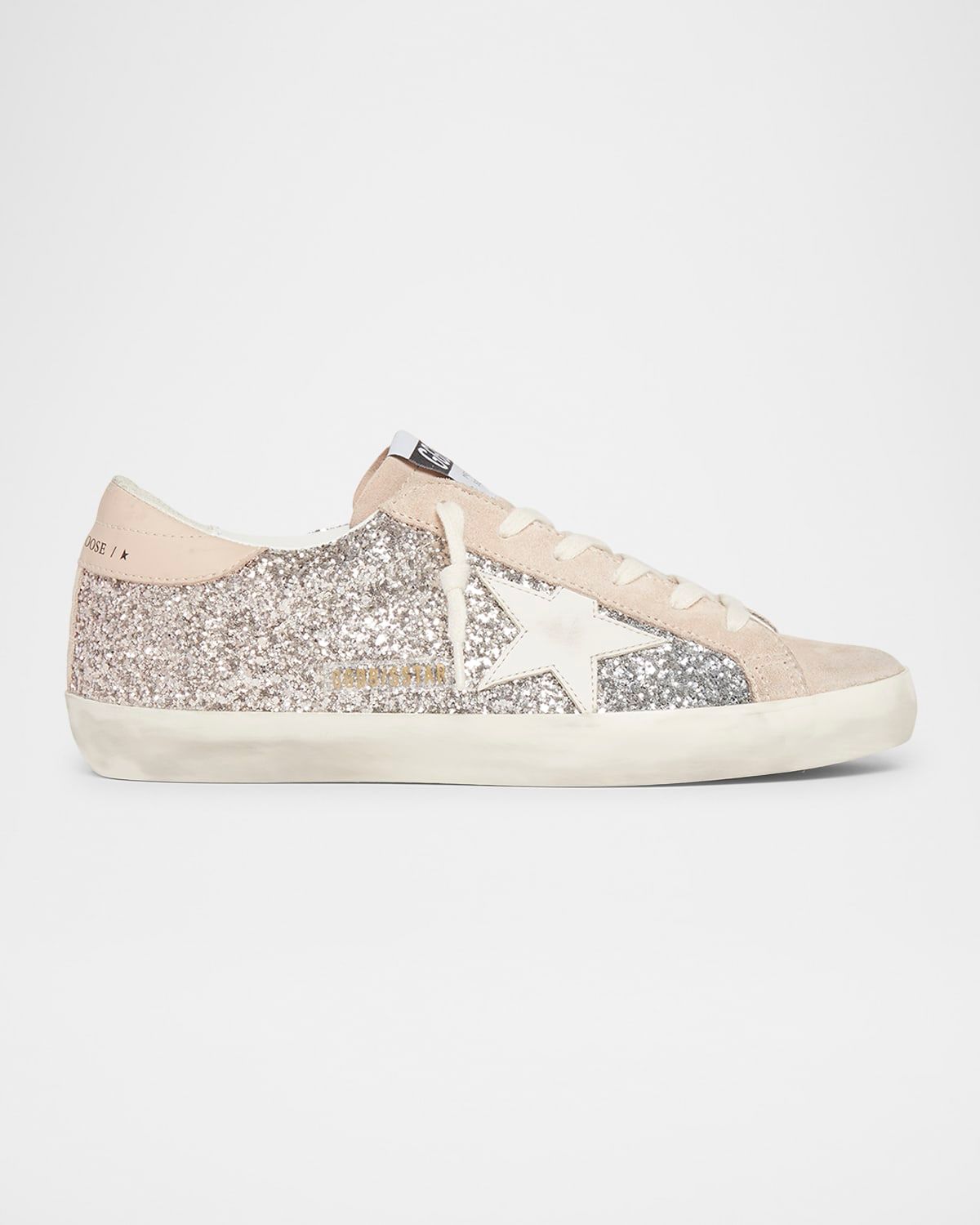 Super-Star Glitter Leather Low-Top Sneakers