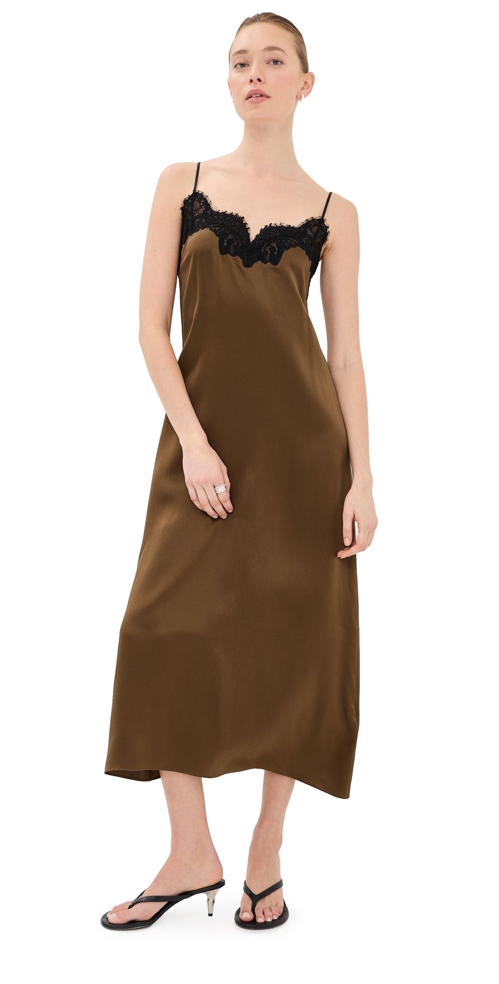 CO Silk Dress Chocolate S