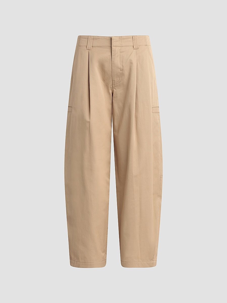 Women's Utility Barrel Cotton Pants - Almond - Size 32