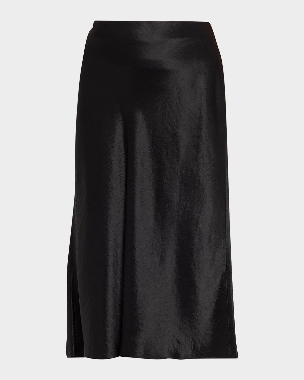 Satin Slip Midi Skirt