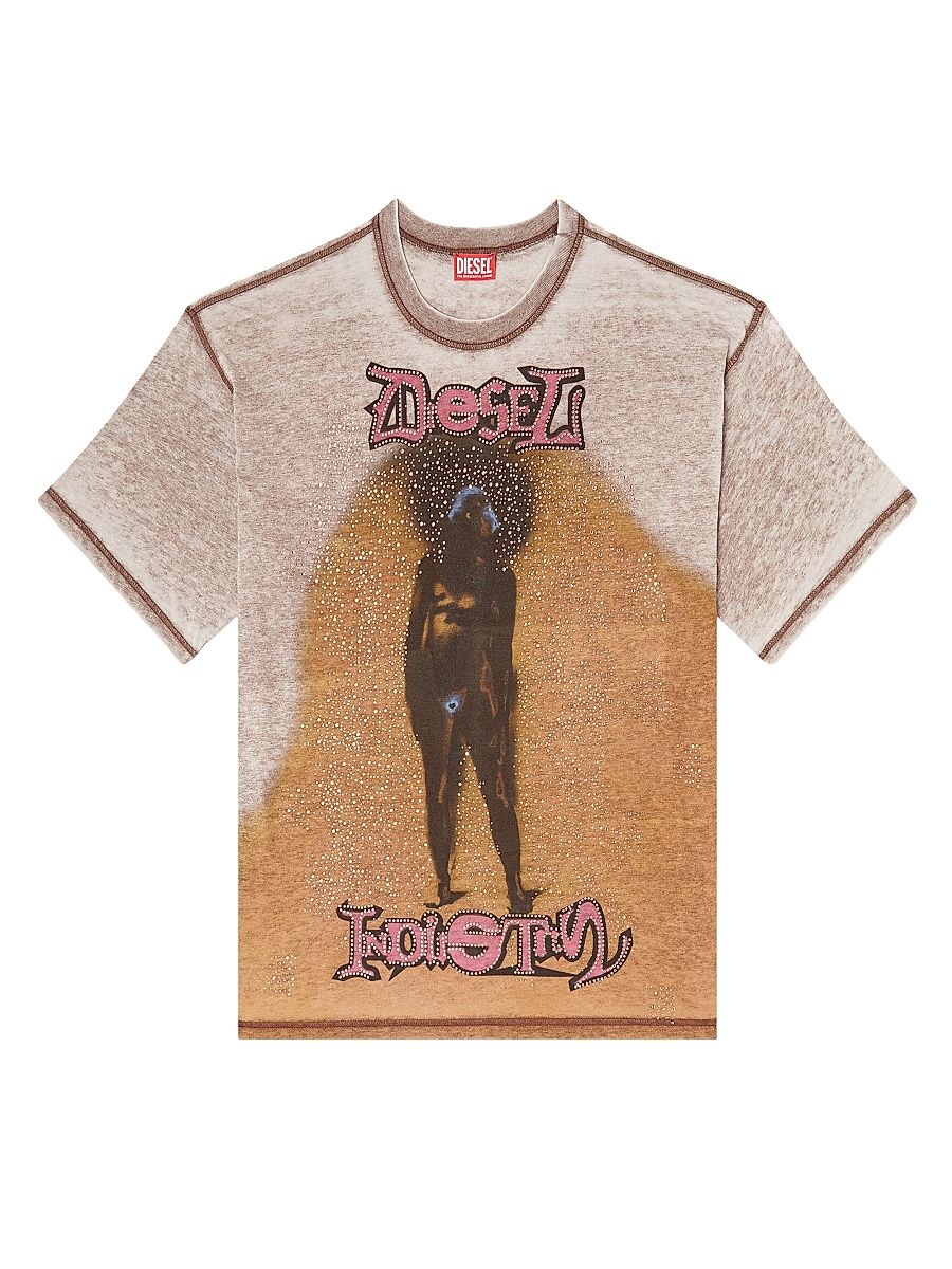 Men's Boxt Logo Crewneck T-Shirt - Brown - Size XL