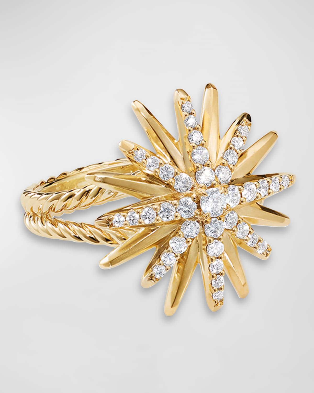 Starburst Ring in 18K Yellow Gold with Diamonds