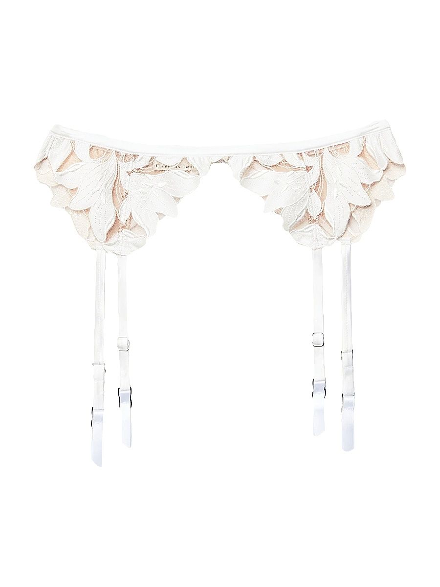 Women's Lily Lace Garter - Ivory - Size Large