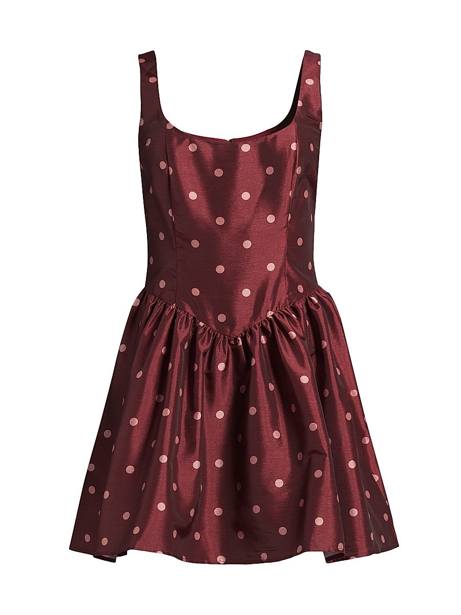 Women's Soleil Polka Dot Minidress - Pomegranate Polka Dot - Size 18