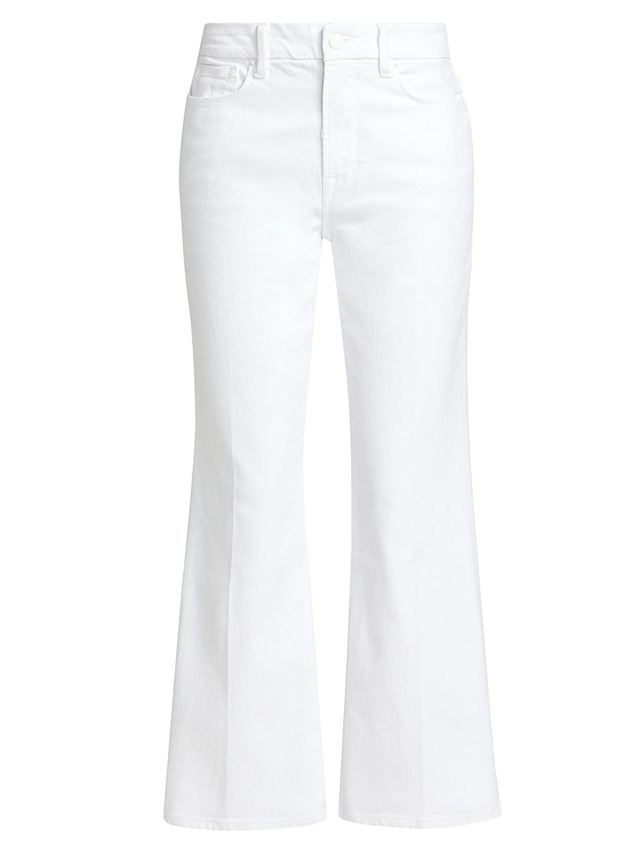 Women's Good Legs Crop Mini Boot-Cut Jeans - White - Size 8