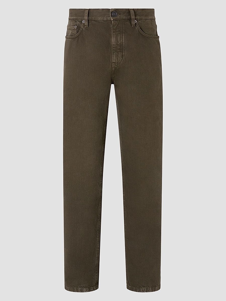 ZEGNA Men's Cotton Roccia Jeans - Dark Olive Green - Size 40