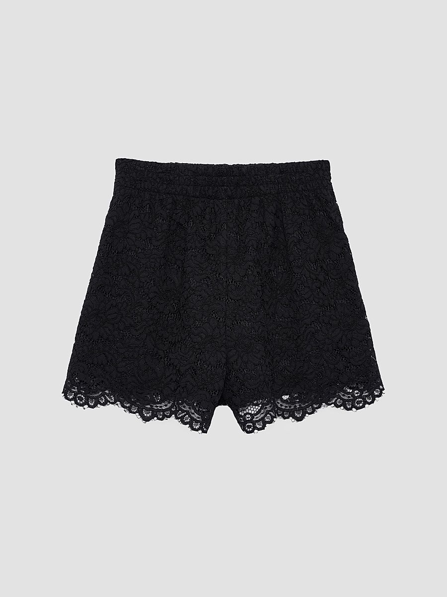 Women's Kam Lace Shorts - Black - Size XS
