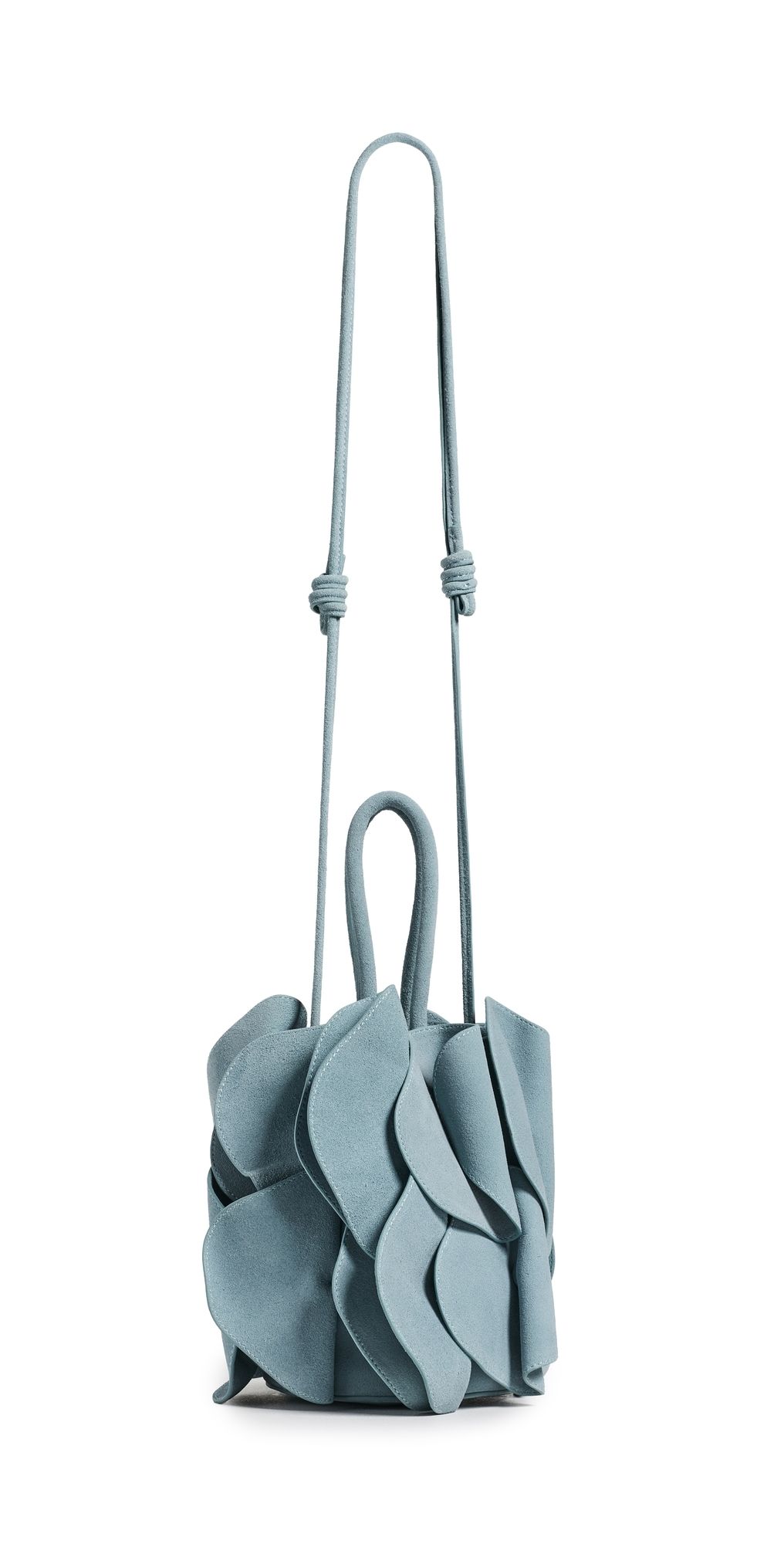 FARM Rio Suede Flower Handbag Blue One Size