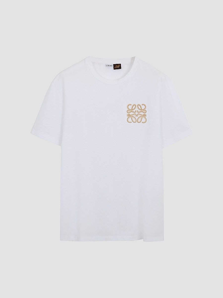 LOEWE Men's LOEWE x Paula's Ibiza Relaxed-Fit Crewneck T-Shirt - White - Size Large
