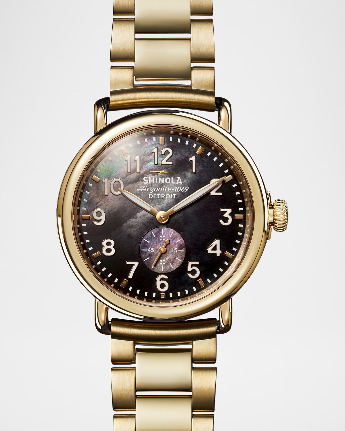 Runwell Sub Second PVD Gold Bracelet Watch, 41mm