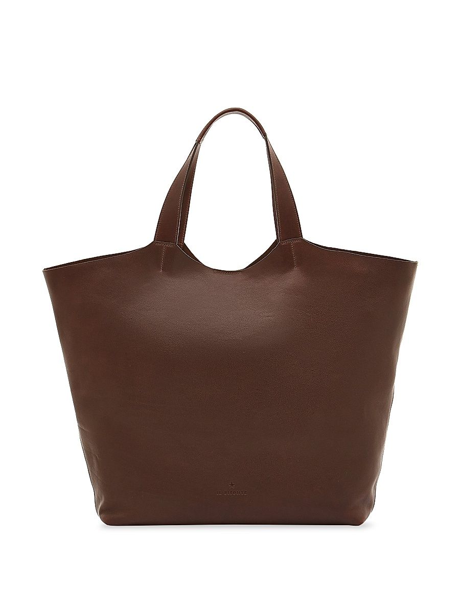 Women's Le Laudi Leather Tote Bag - Brown