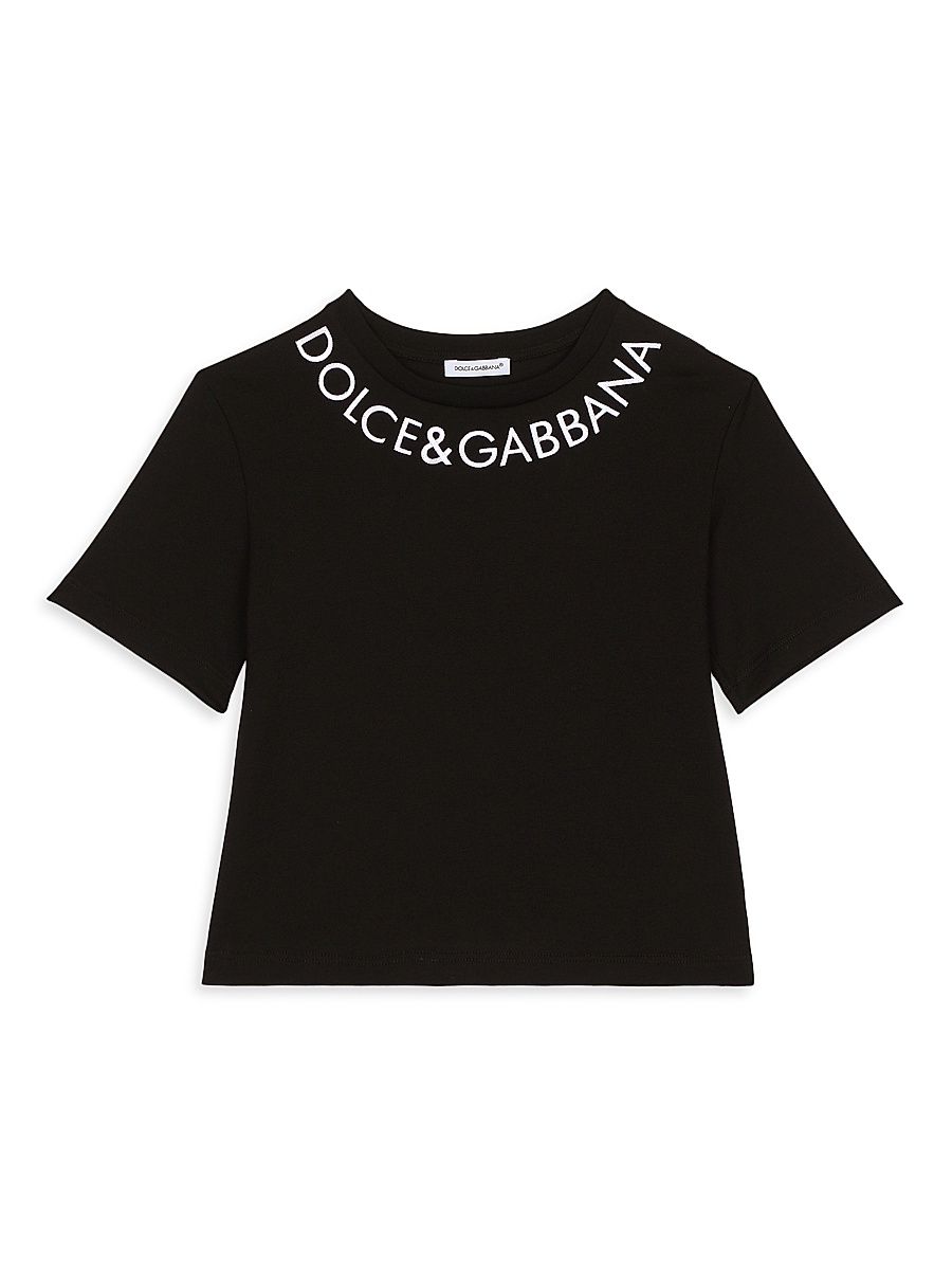 Little Girl's & Girl's Logo Crop T-Shirt - Black - Size 10