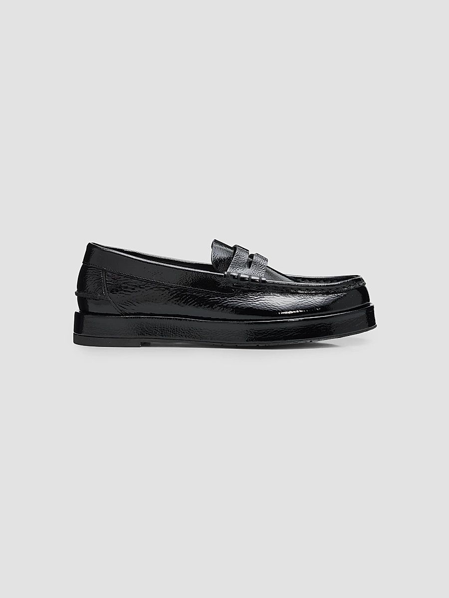 Women's Sergia Leather Penny Loafers - Black Castoro - Size 10