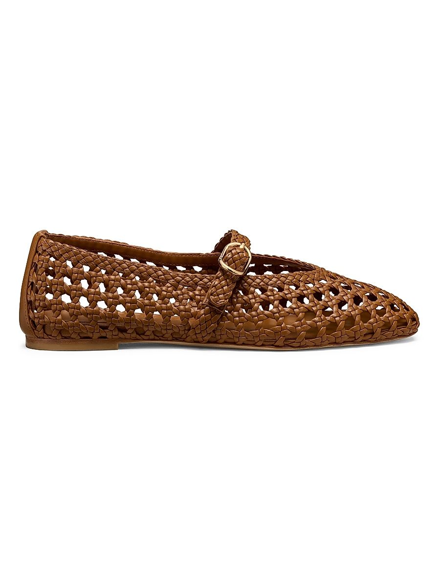 Women's Prim Woven Leather Mary Janes - Boho Tan - Size 9.5