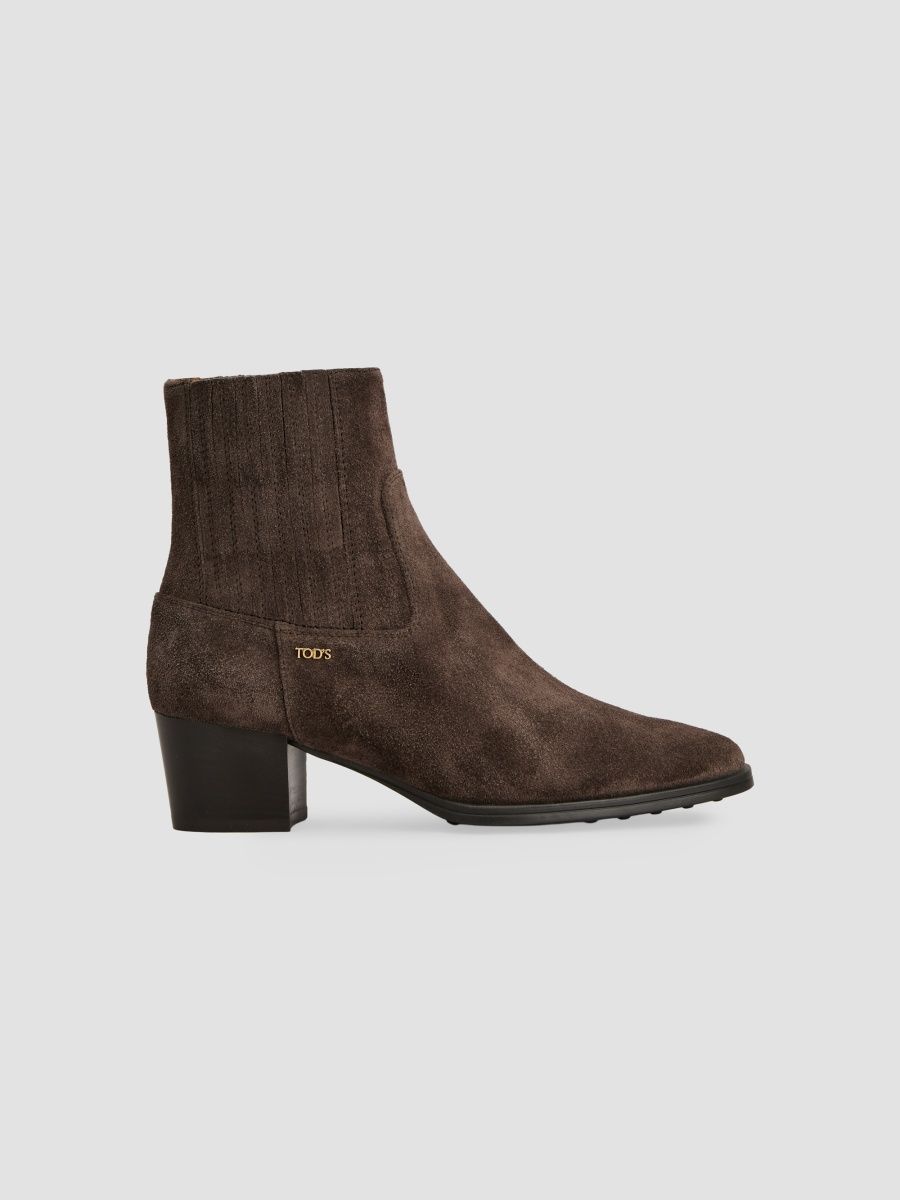 Tod's Women's 60MM Suede Ankle Boots - Palissandro - Size 6