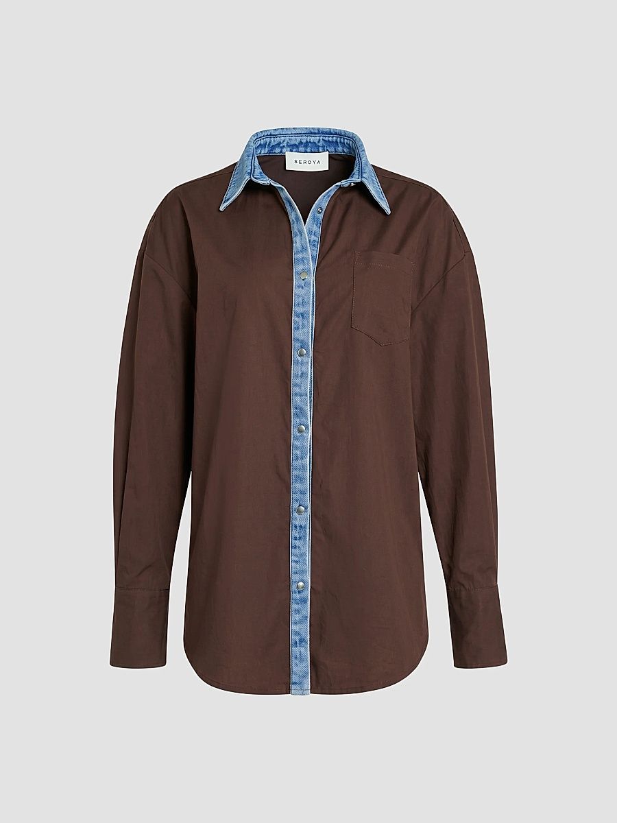 Women's Gill Stretch-Cotton Shirt - Bosun Brown - Size XL