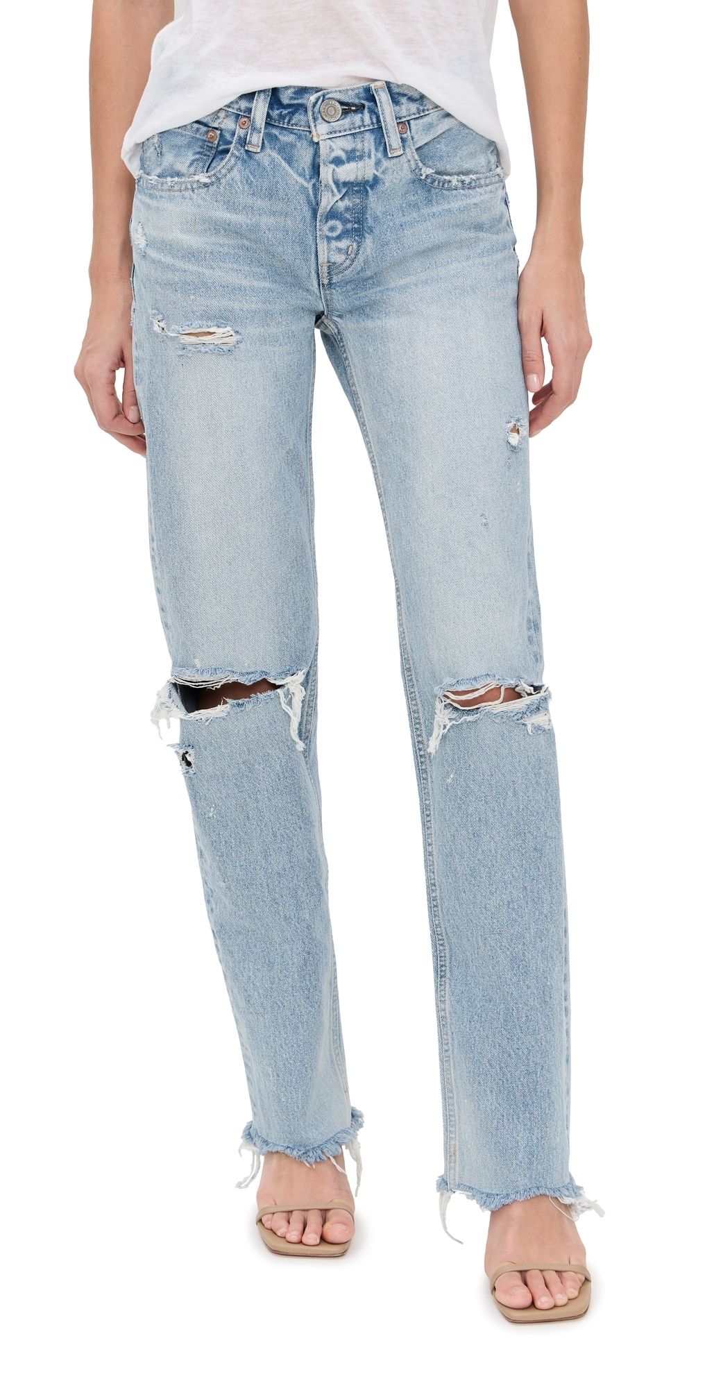 MOUSSY VINTAGE Odessa Straight Low Jeans Light Blue 31