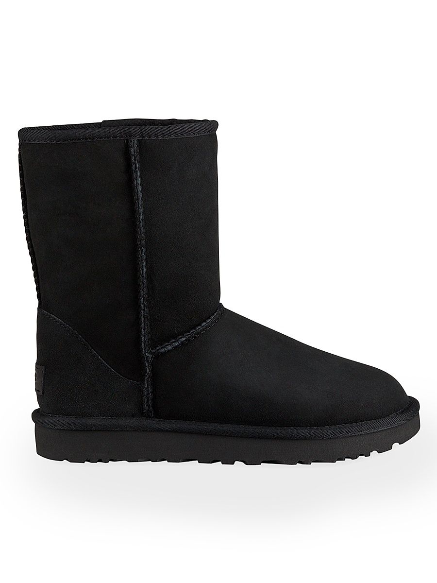 Women's Classic Heritage Short II Suede Boots - Black - Size 5