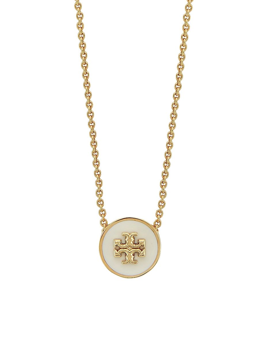 Women's Icon Enamel Pendant Necklace - New Ivory