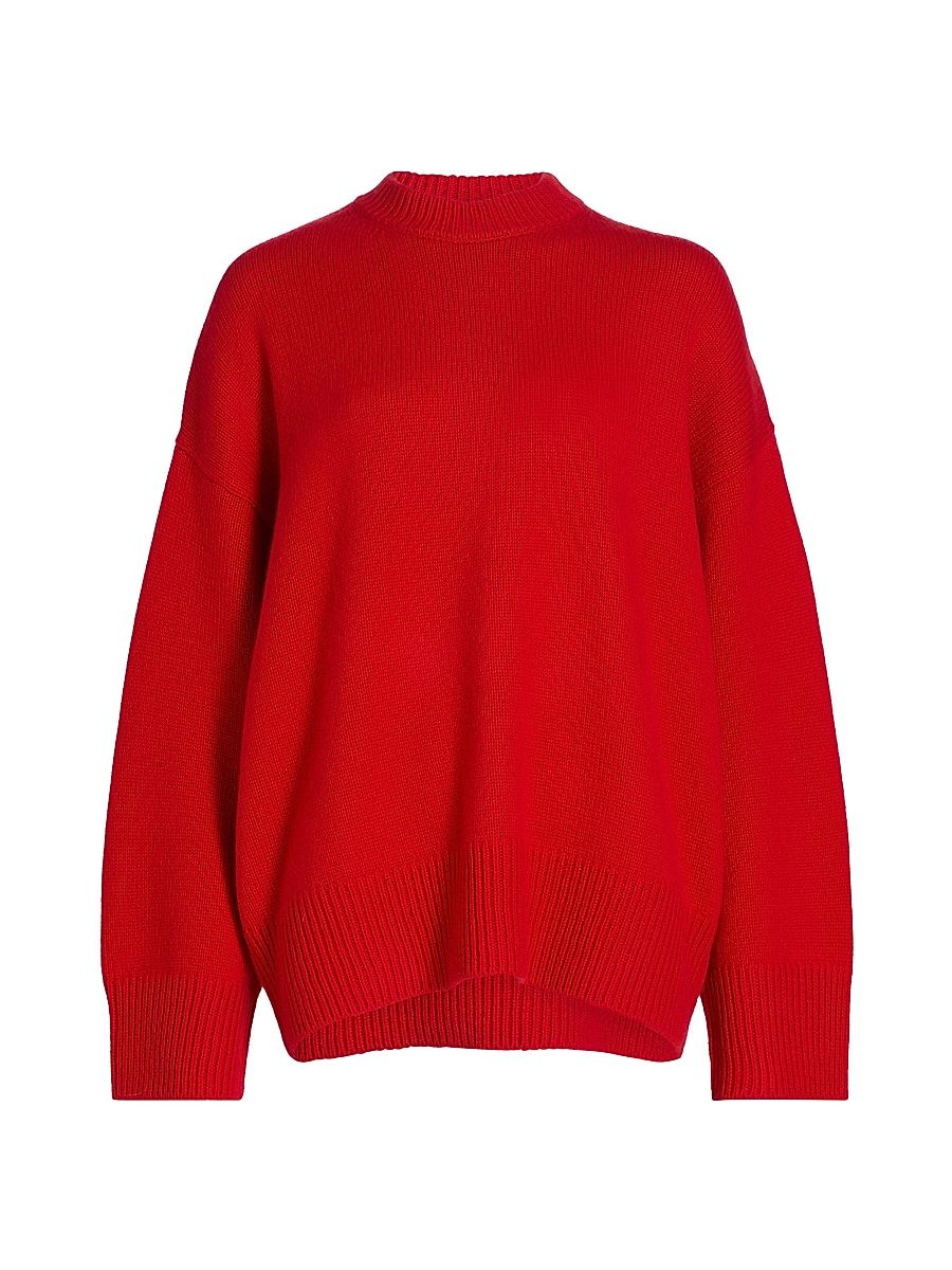 Women's Seedstitch Cashmere Tunic Sweater - Cherry - Size Large