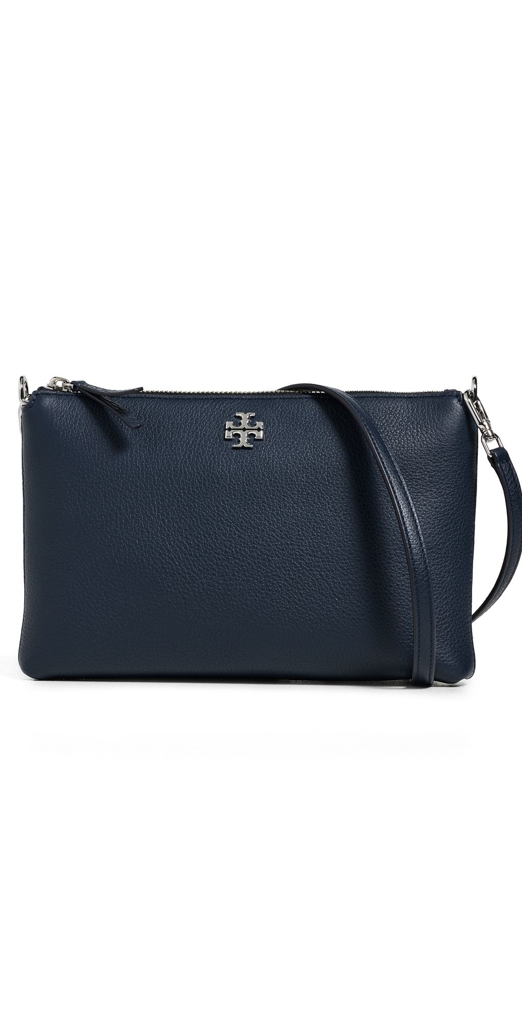 Tory Burch Mercer Pebbled Zip Crossbody Dark Sky One Size