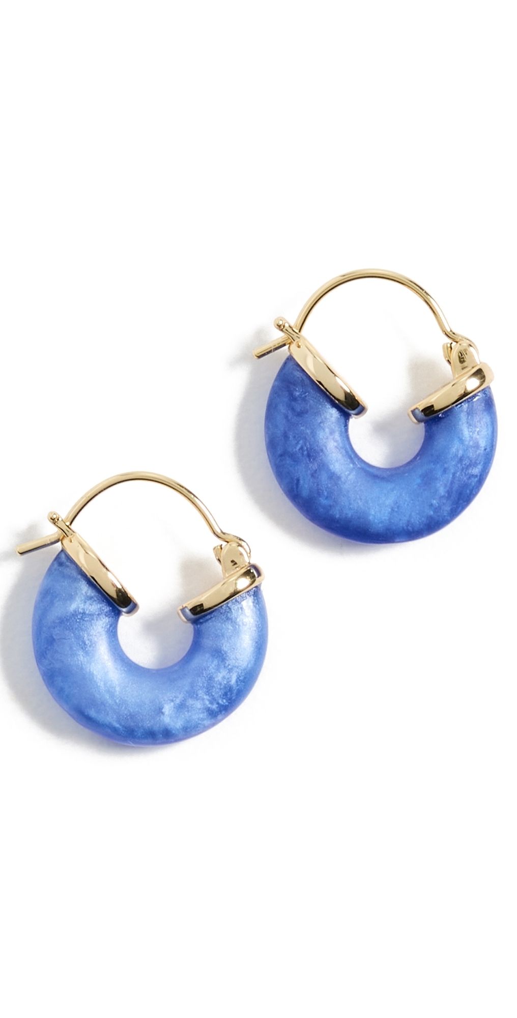 Anni Lu Petit Swell Hoops Deep Blue One Size
