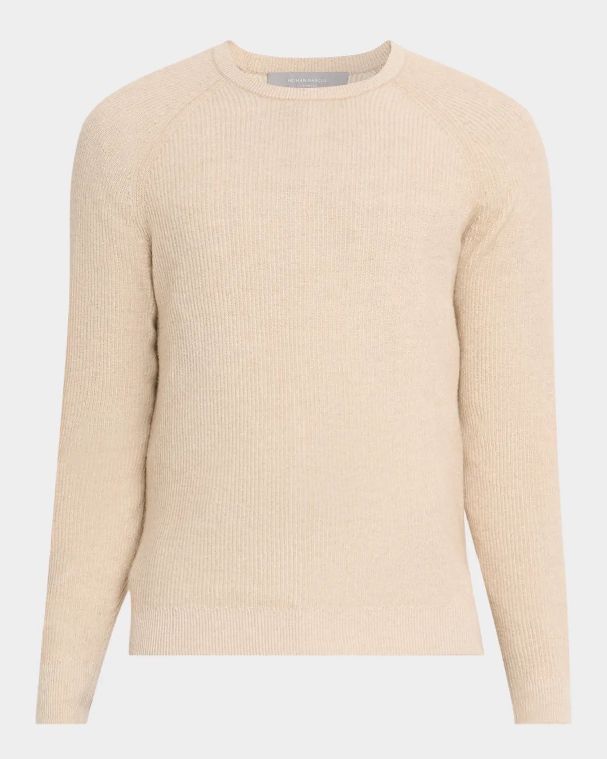 Men & apos;s Crewneck Ribbed Cashmere Sweater