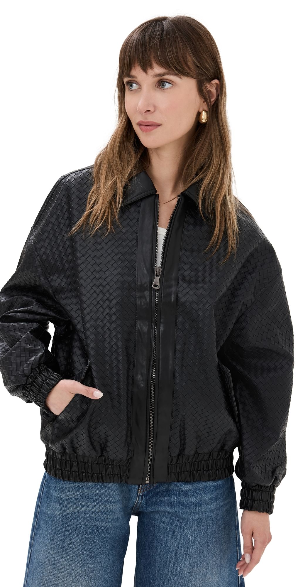 Lioness Kenny Woven Bomber Jacket Onyx XXS