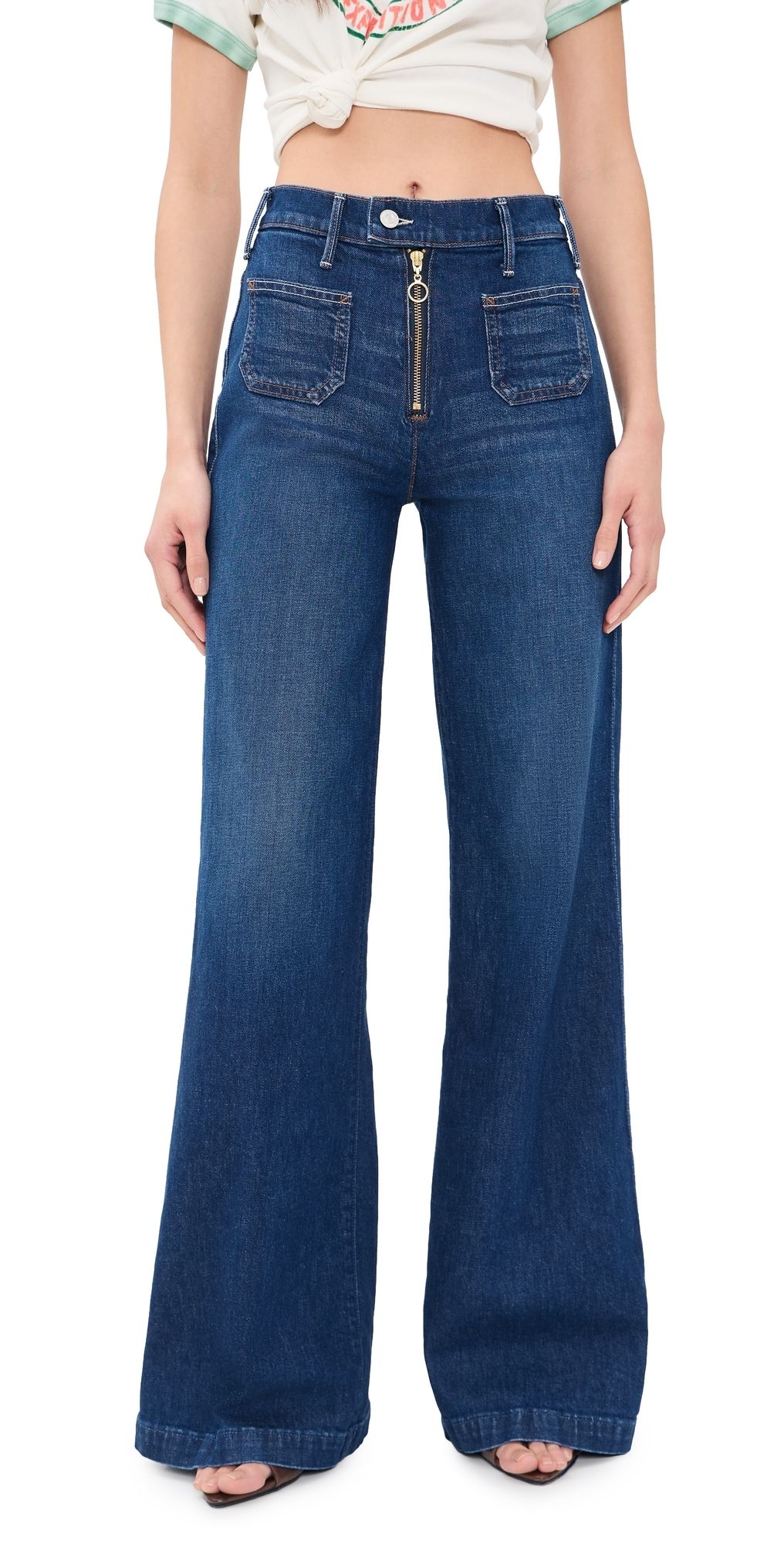 MOTHER Hustler Roller Patch Pocket Jeans MADE IN THE SHADE 33