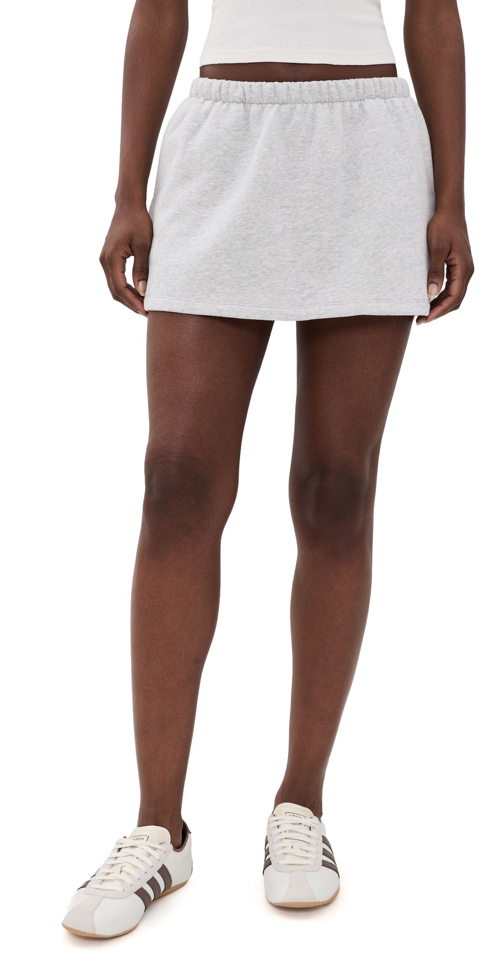 Good American The Fleece Skort Heather Grey 1XL