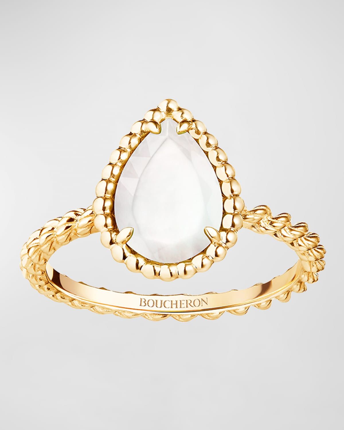 Serpent Bohème 18K Yellow Gold Mother-of-Pearl Ring