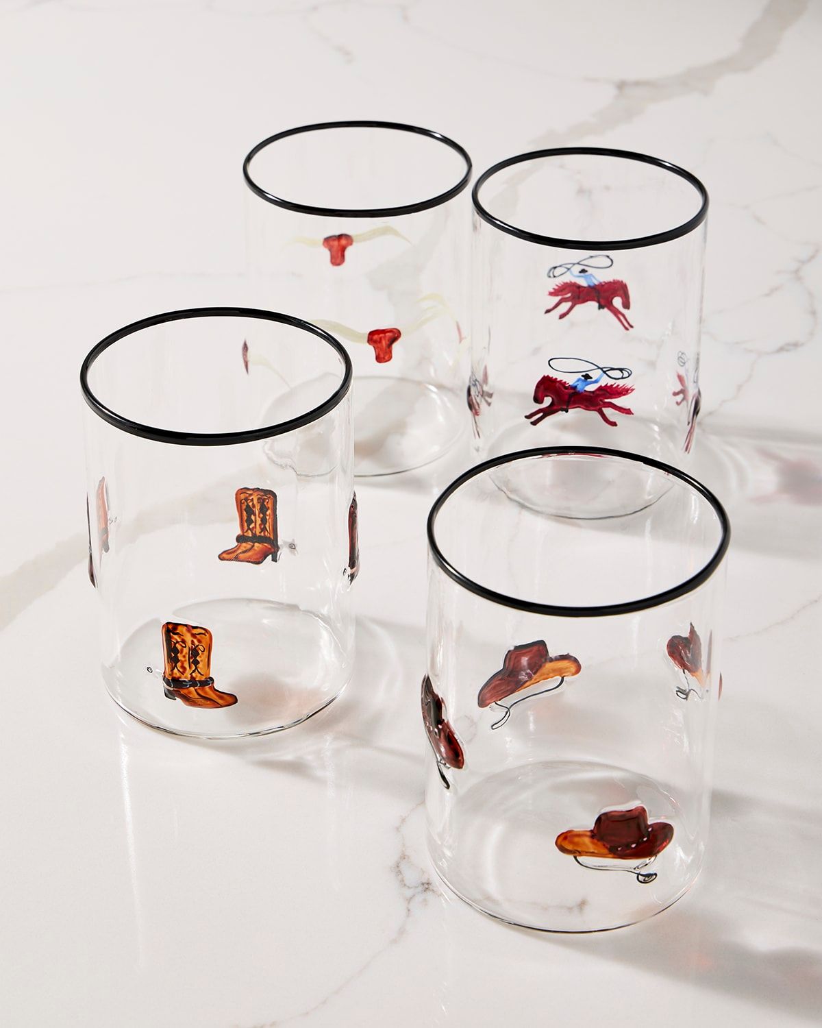 Western 18 oz. Tumblers, Set of 4