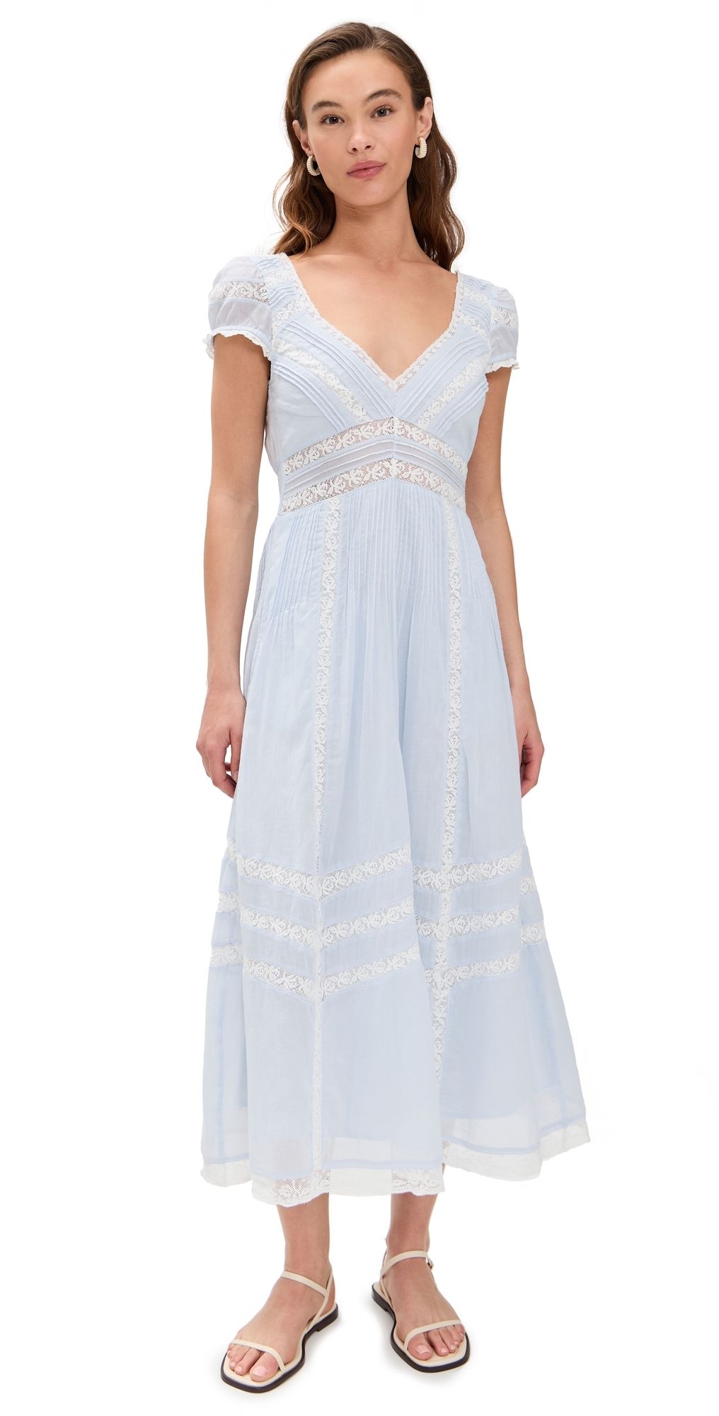 LoveShackFancy Suvi Dress Baby Bluebell M