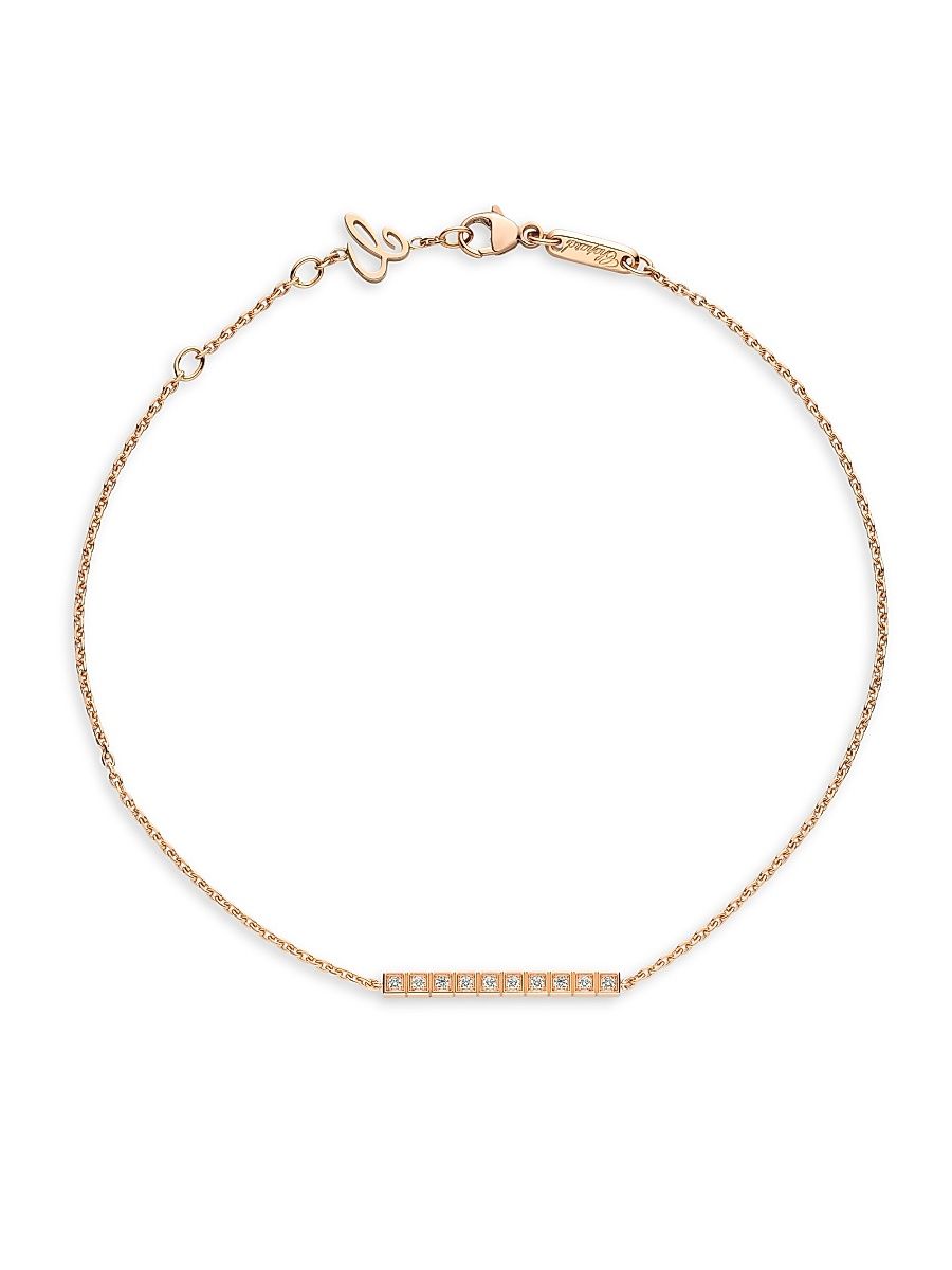 Women's Ice Cube Diamond & 18K Rose Gold Bracelet