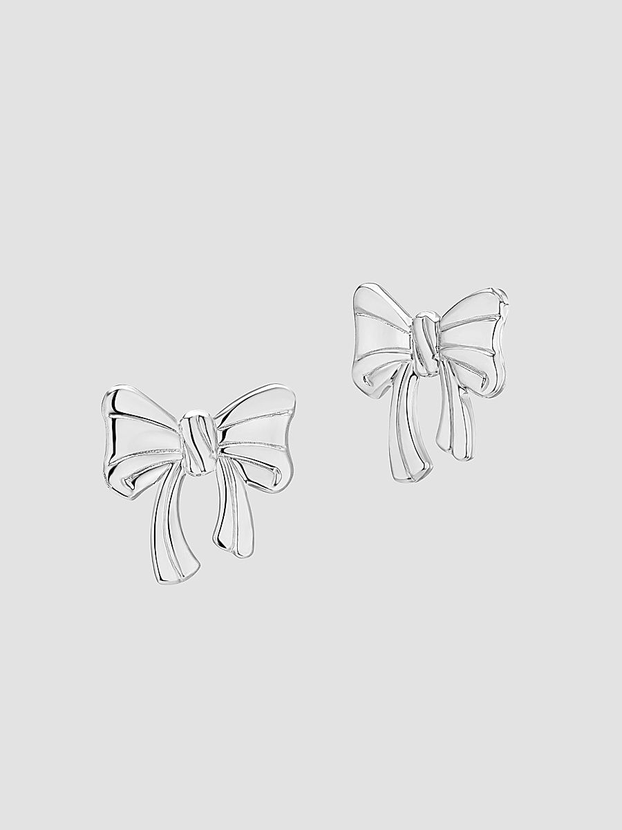 Women's In The Present Studs in Sterling Silver - Silver