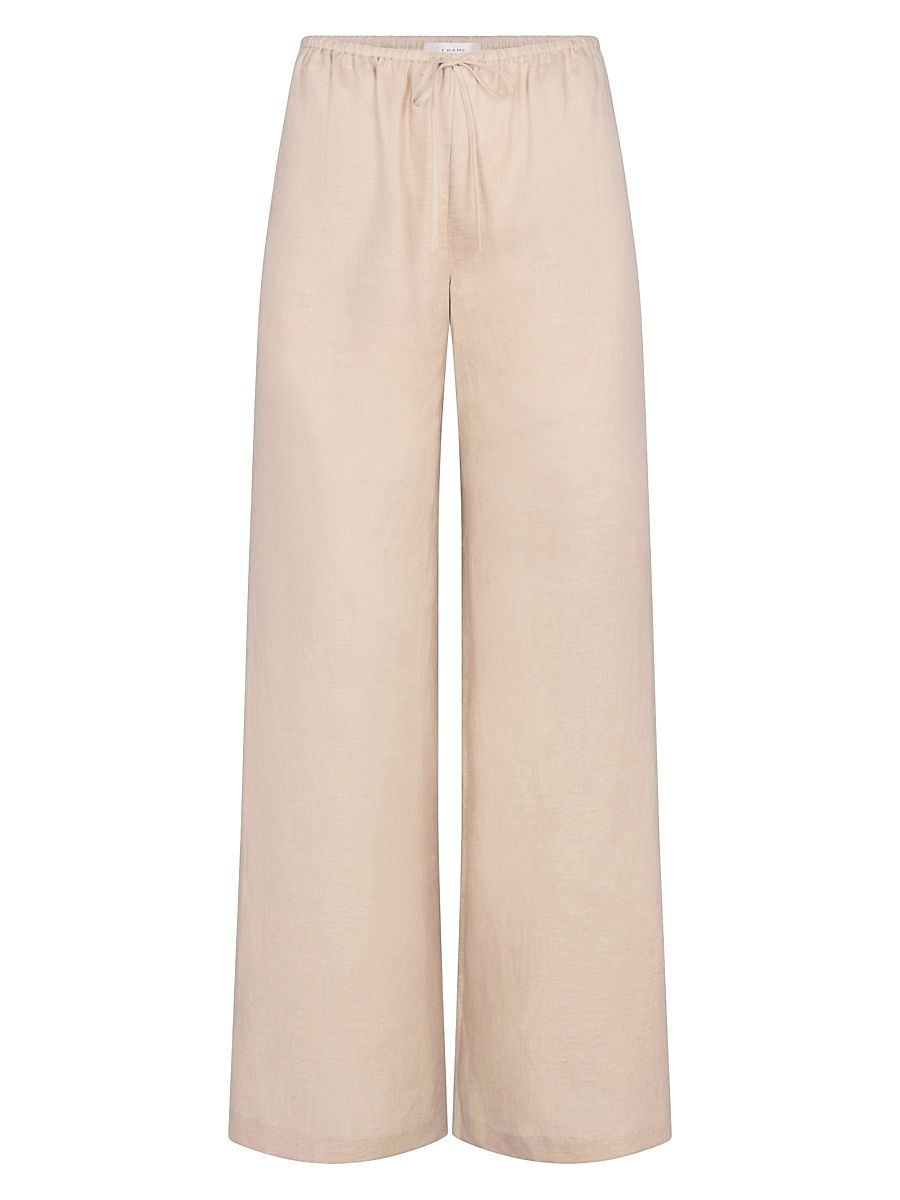 Women's Linen Lounge Pants - Flax - Size XS