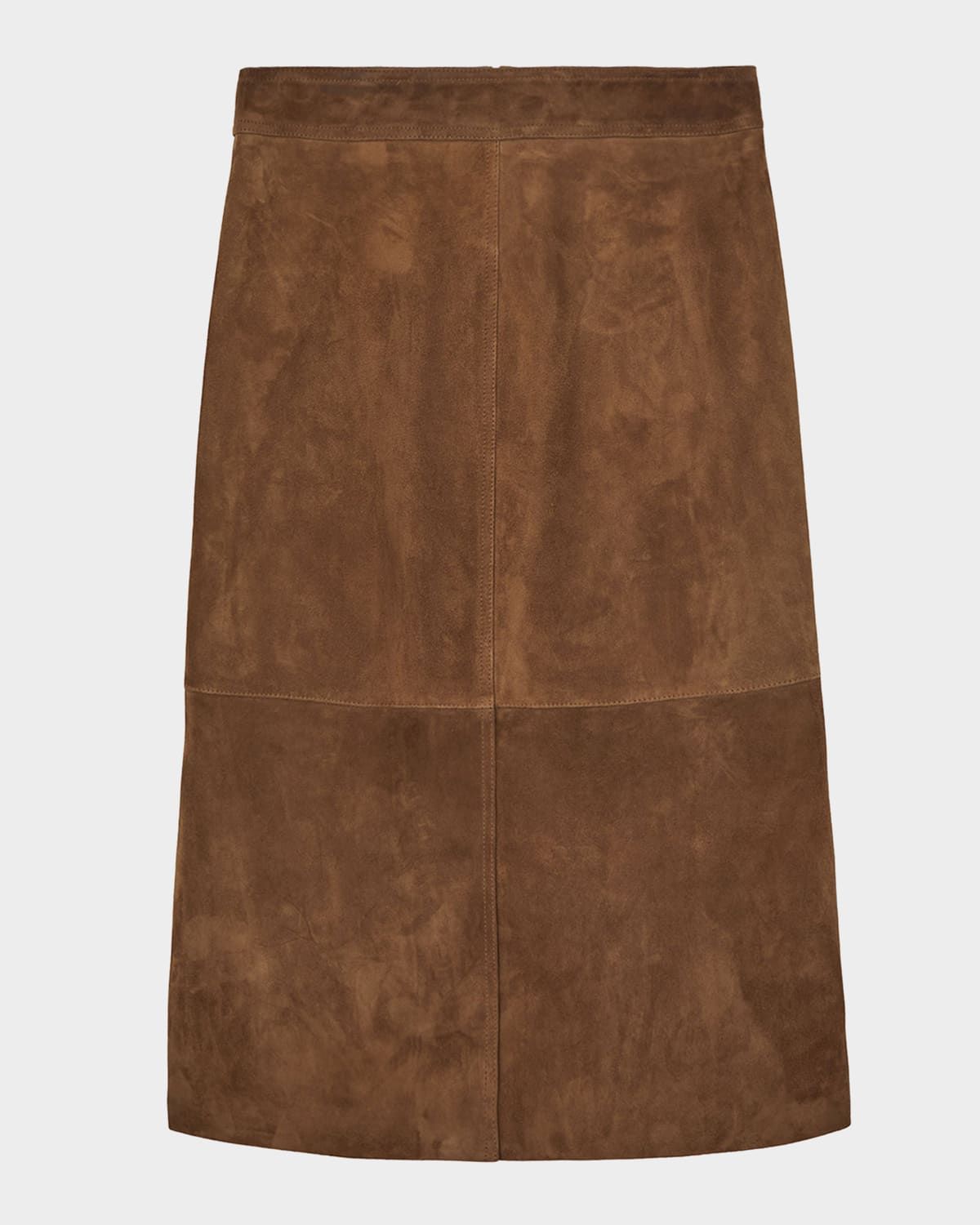Miley Straight-Fit Suede Skirt