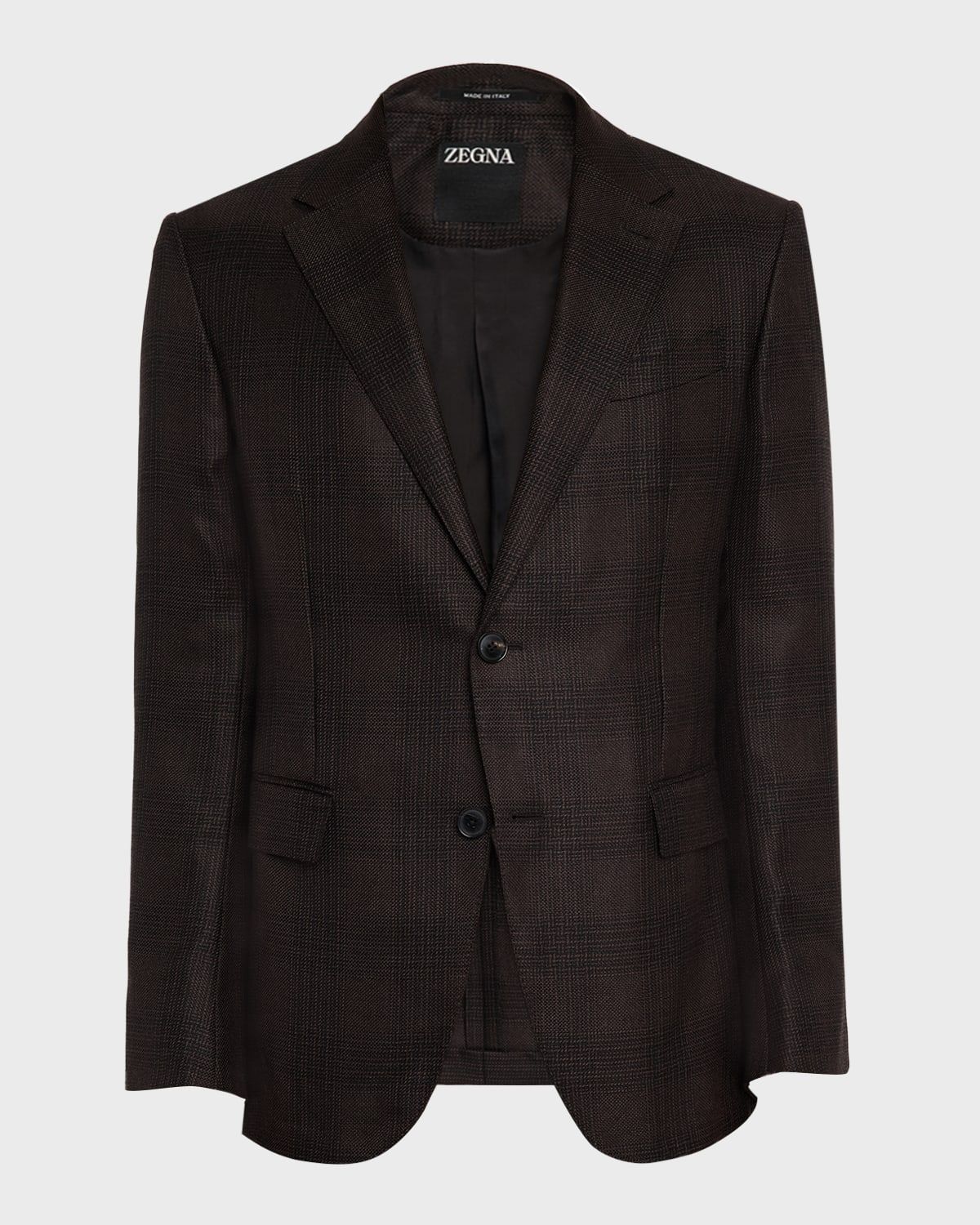 Men & apos;s Cashmere and Silk Tonal Plaid Sport Coat