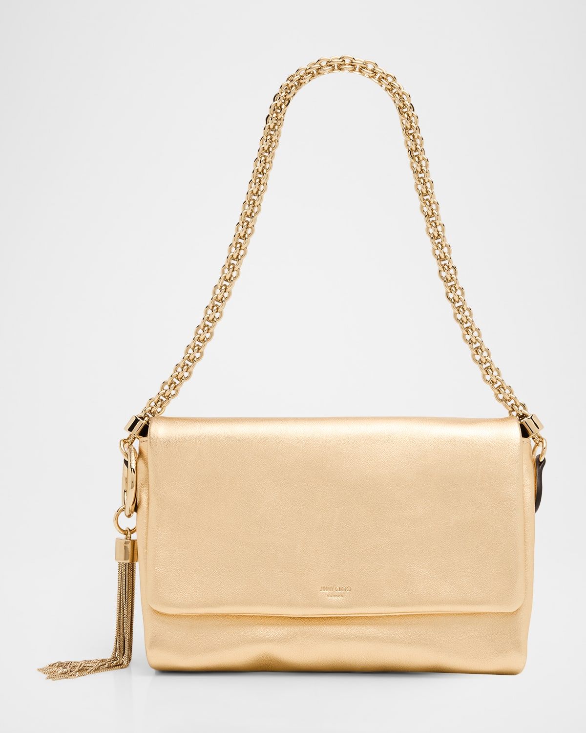 Callie Metallic Leather Shoulder Bag