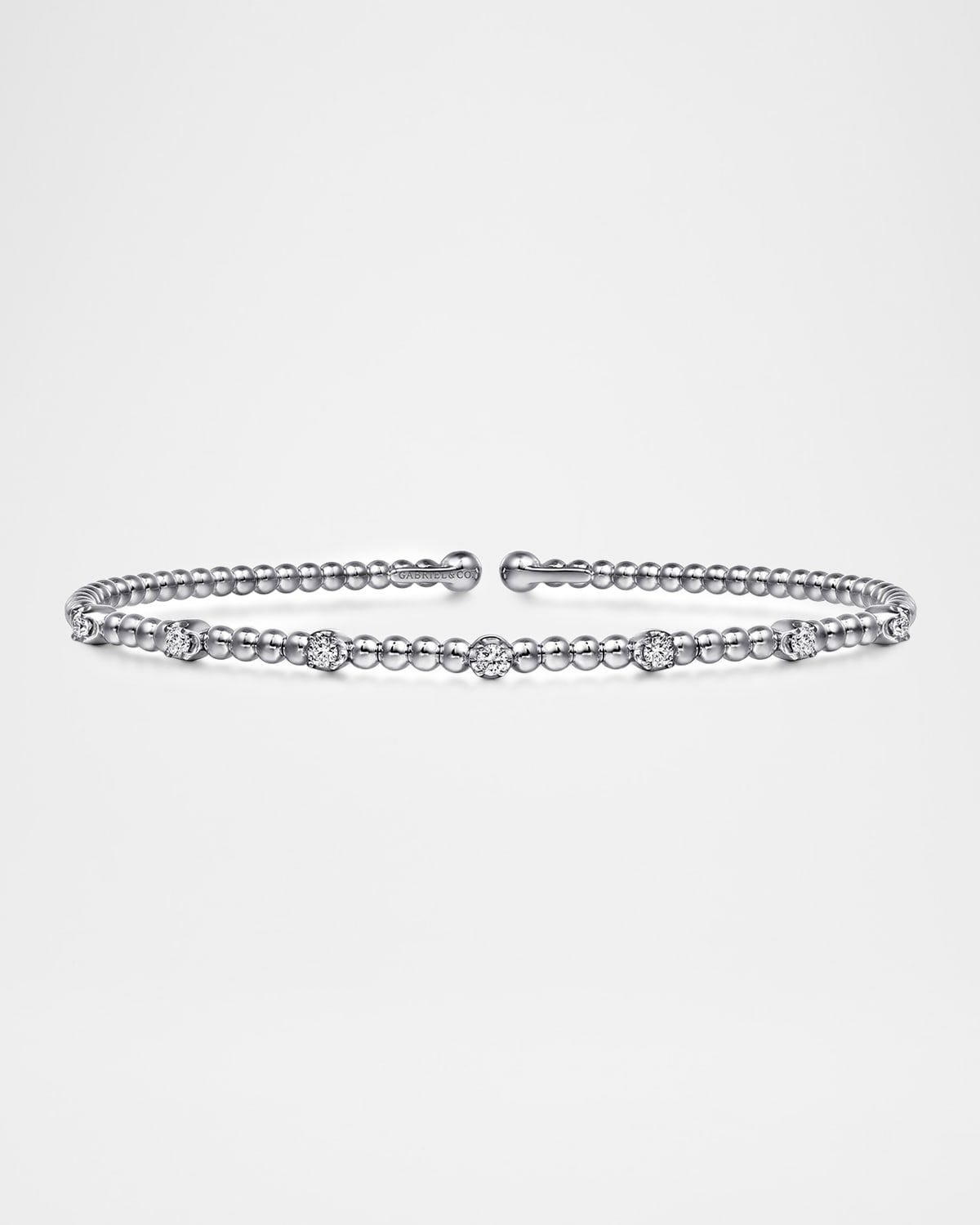 14K Gold Bujukan Diamond Stations Bangle