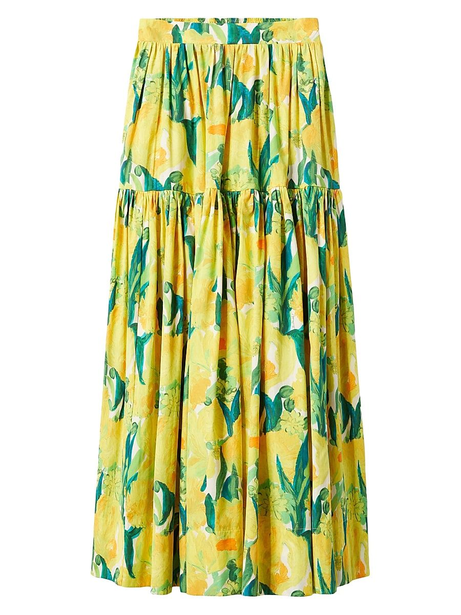 Women's Oscar Midi Skirt - Zesty Yellow - Size XS