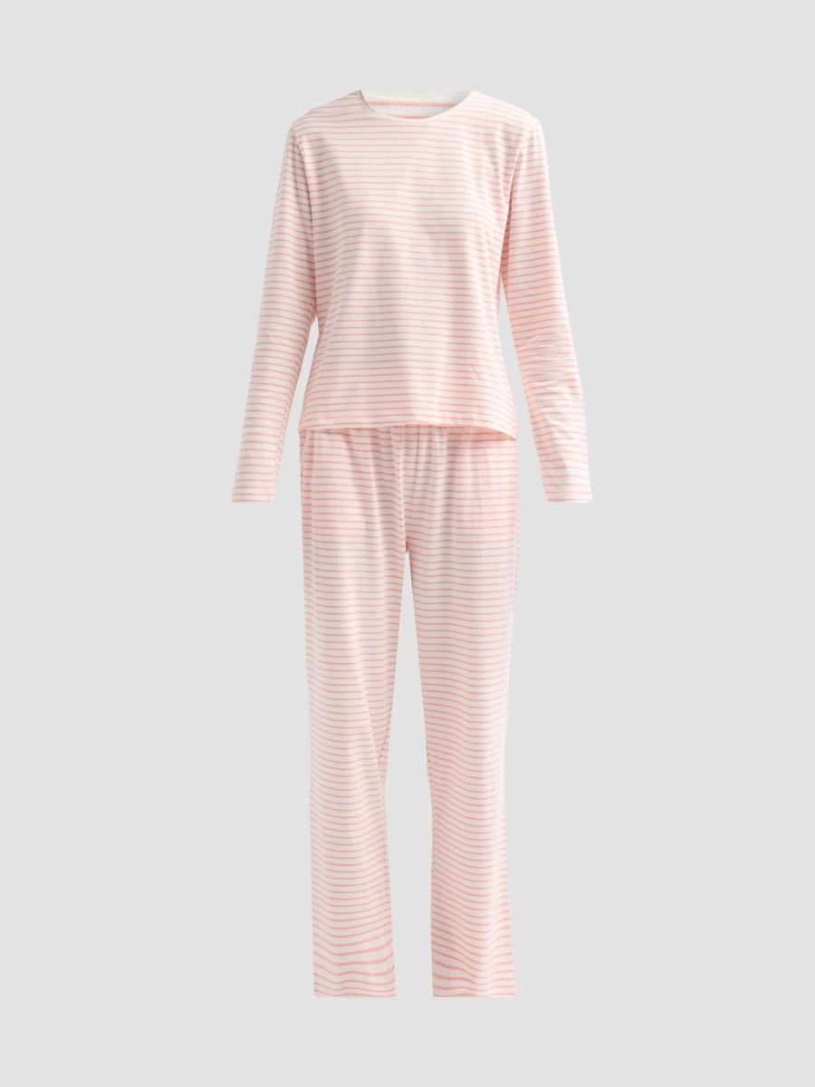 Papinelle Women's Soft Cotton Knit Pajama Set - Ecru - Size XL