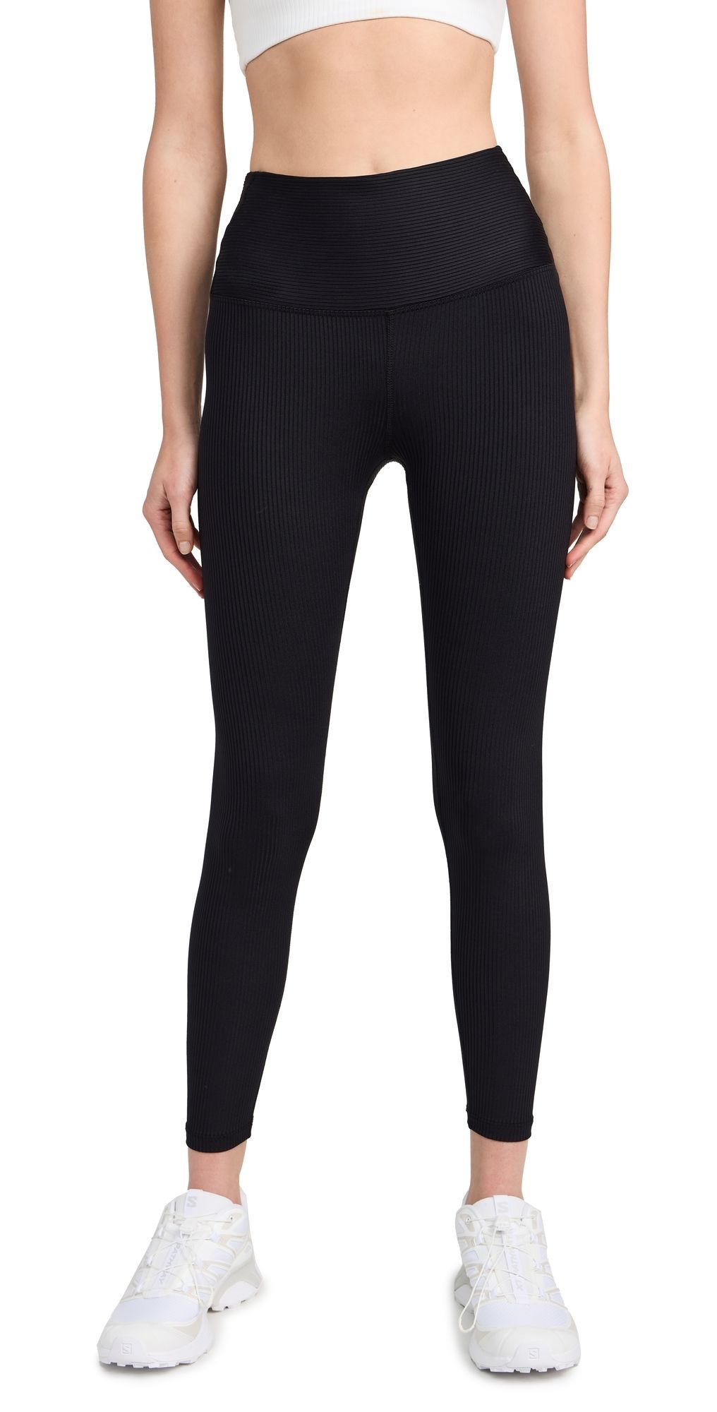 Year of Ours Ribbed 7/8 Ankle Leggings Black L